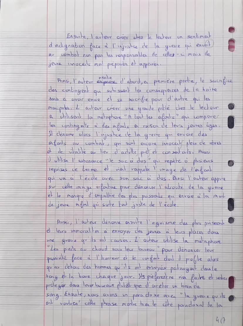 COMMENTAIRE (20 points)
Objet d'étude : La poésie du XIXe siècle au XXIe siècle
Boris VIAN, << À tous les enfants »>, Chansons, poèmes écrit