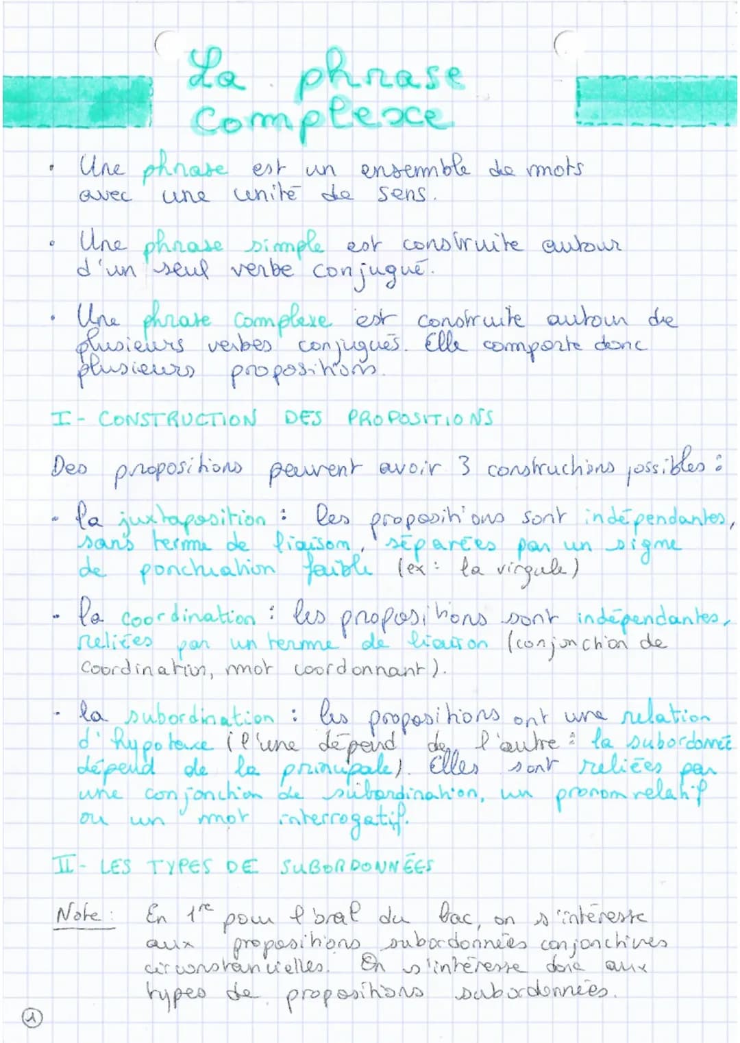La phrase
Complexe
• Une phrase est un ensemble de mots
avec
une unité de sens.
0
Une phrase simple est construite autour
d'un seul verbe co