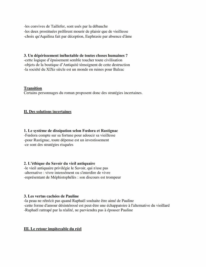 Balzac, La Peau de chagrin
Dissertation sur l'énergie
Introduction
Accroche
-personnages de la Comédie Humaine épuisés par leurs passions:
-