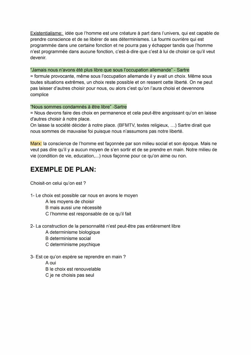 Liberté
-latin Liber = "celui qui n'est pas esclave"
- définit à l'opposition à l'idée de "contrainte" et de "servitude"
agir, choisir, pens