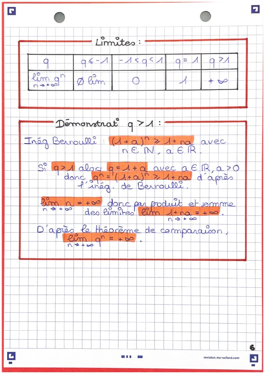 Maths:-
。
limite d'une suite-
Définitions:
pour
on dit que
limite
forme Ja
+8
la suite (Un) admet
si tt intervalle de la
+∞[ avec a ER
conti