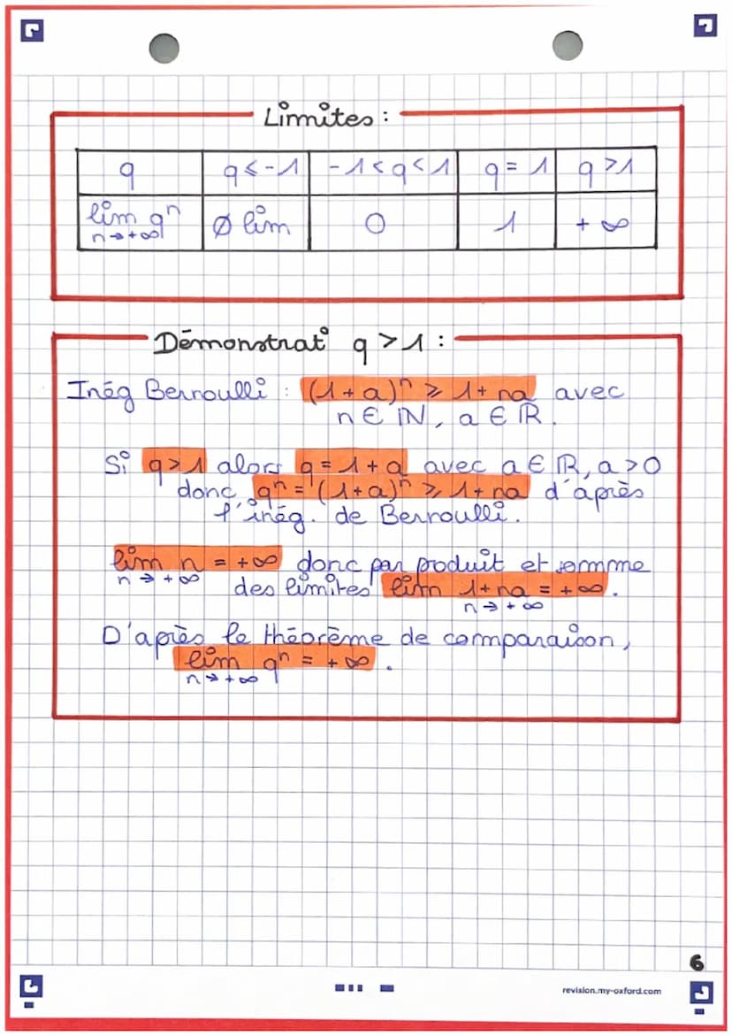 Maths:-
。
limite d'une suite-
Définitions:
pour
on dit que
limite
forme Ja
+8
la suite (Un) admet
si tt intervalle de la
+∞[ avec a ER
conti