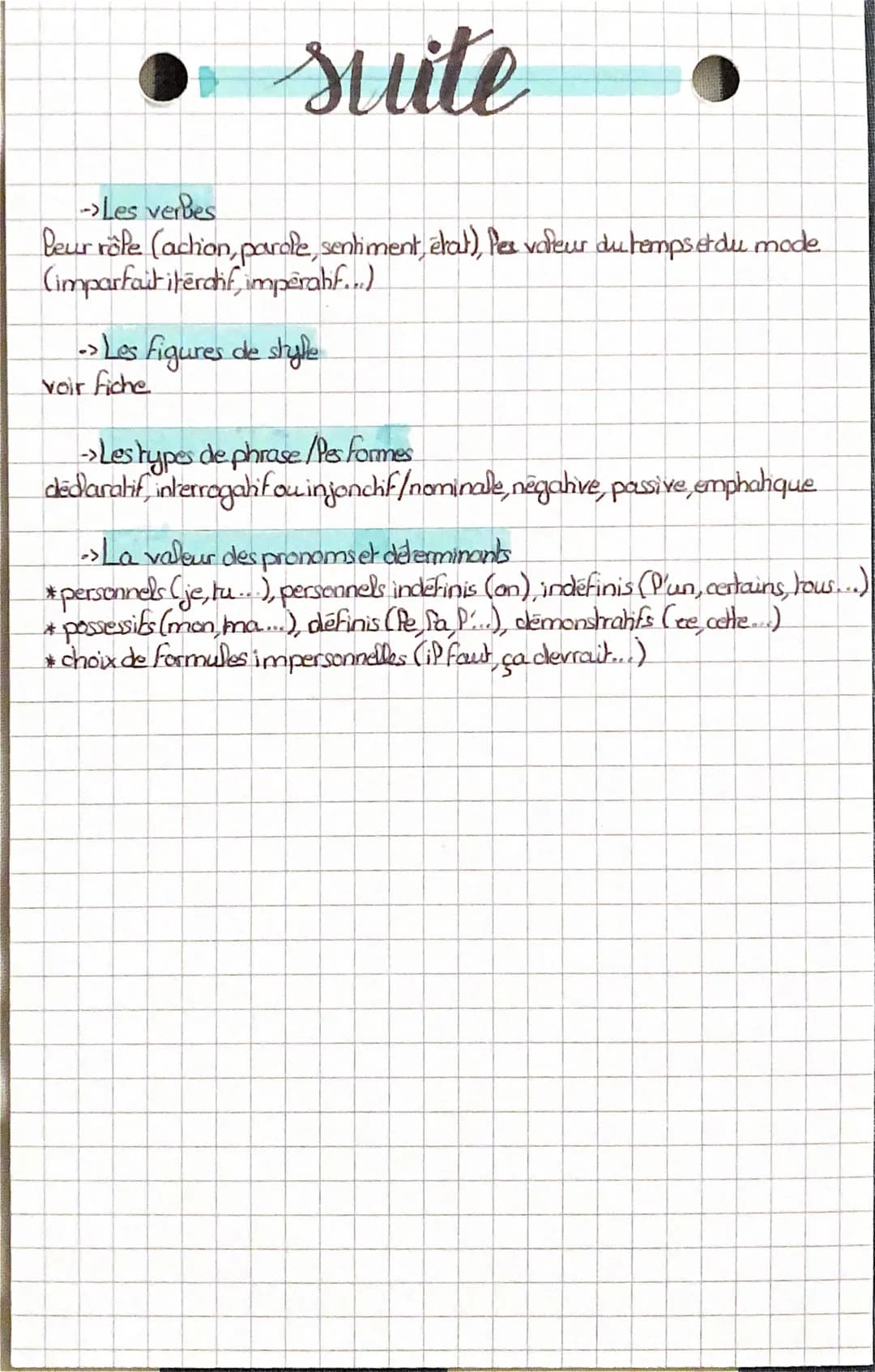 • procedes •
-->Les types de discours
presents: narratif descriptif explicatif ou argumentatif
->La situation d'énonciation
qui parle ? à qu