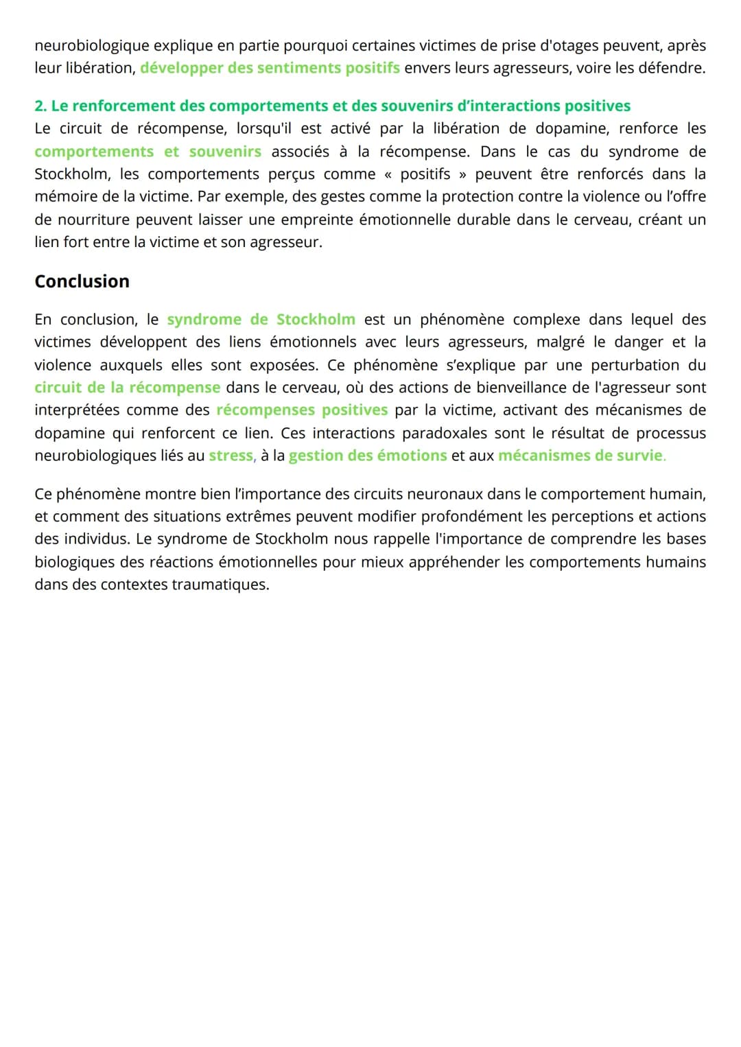 # GRAND ORAL SVT
Comment le syndrome de Stockholm affecte il le circuit
de la récompense dans le cerveau des victimes?

Le syndrome de Stock