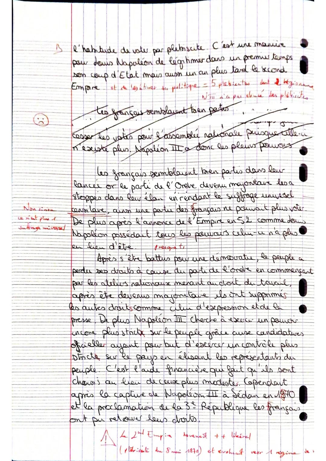 Evaluation du type EC Histoire
Thème 2 La France dans l'Europe des nationalités : politique et société (1848-1870),
Chapitre 1 : La IT Répub