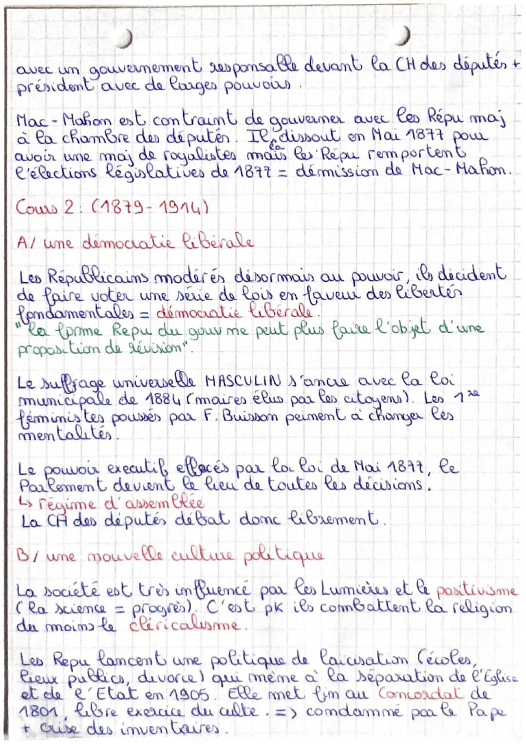 Histoire: III République )
e
Mayeur, La vie sous la III République 1870-1940.
Cours 1: (1870-1879)
A/ Ume république née de la guerre
Après 