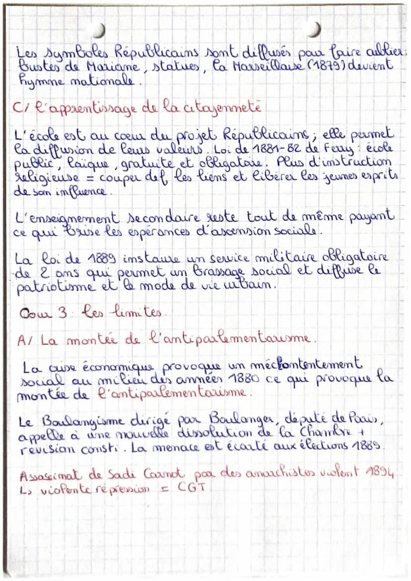 Histoire: III République )
e
Mayeur, La vie sous la III République 1870-1940.
Cours 1: (1870-1879)
A/ Ume république née de la guerre
Après 