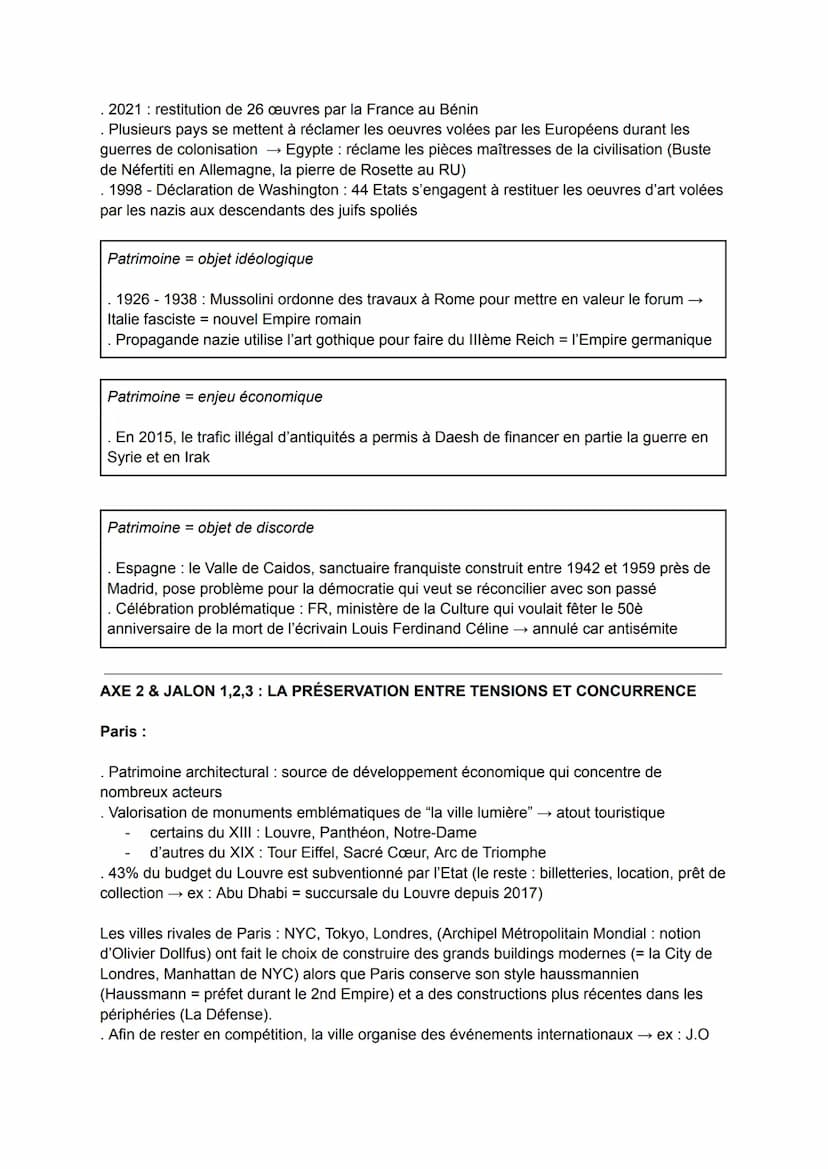 Thème VI: Identifier, valoriser et gérer le patrimoine - HGGSP
. Patrimonium: "héritage du père" ⇒ € des biens hérités de ses ascendants, il