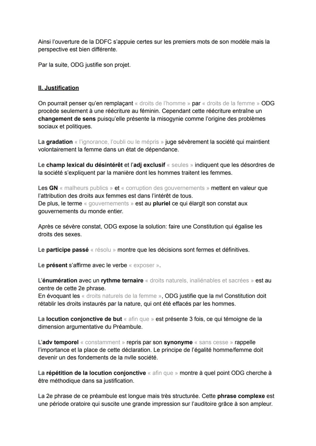 << DDFC » préambule
Introduction:
Olympe de Gouges de son vrai nom Marie Gouze est une femme de lettres et politique de
l'époque de la Révol
