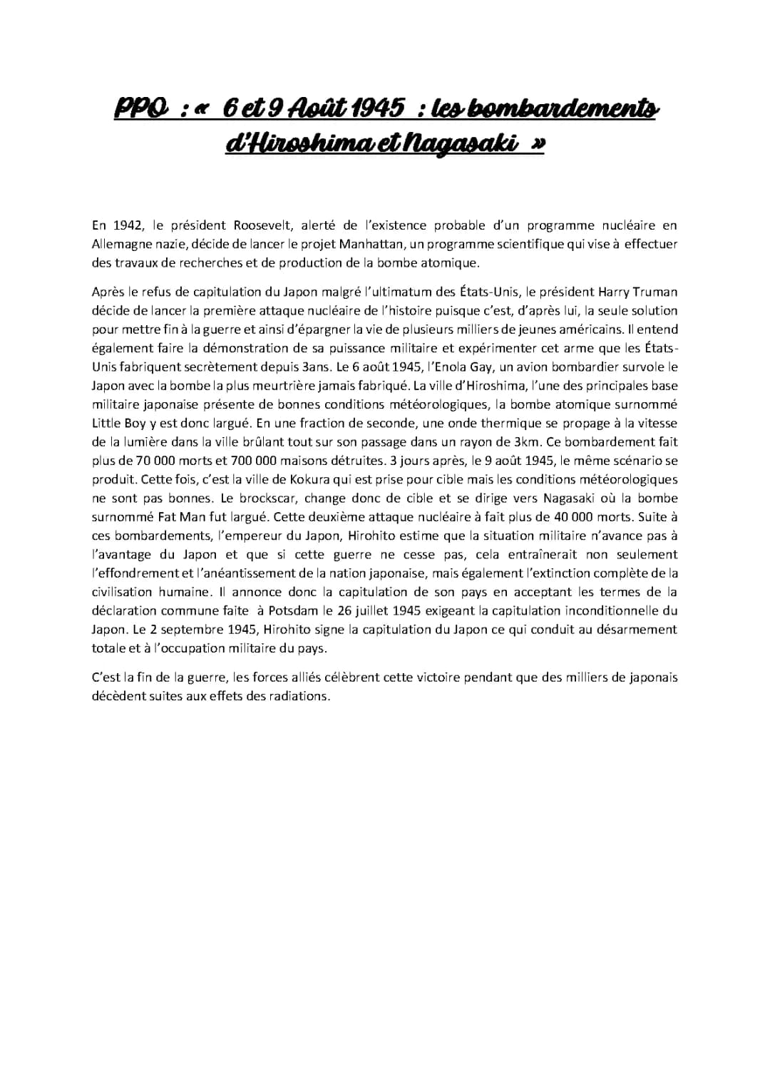 Pourquoi et comment Hiroshima et Nagasaki ont été bombardées en 1945