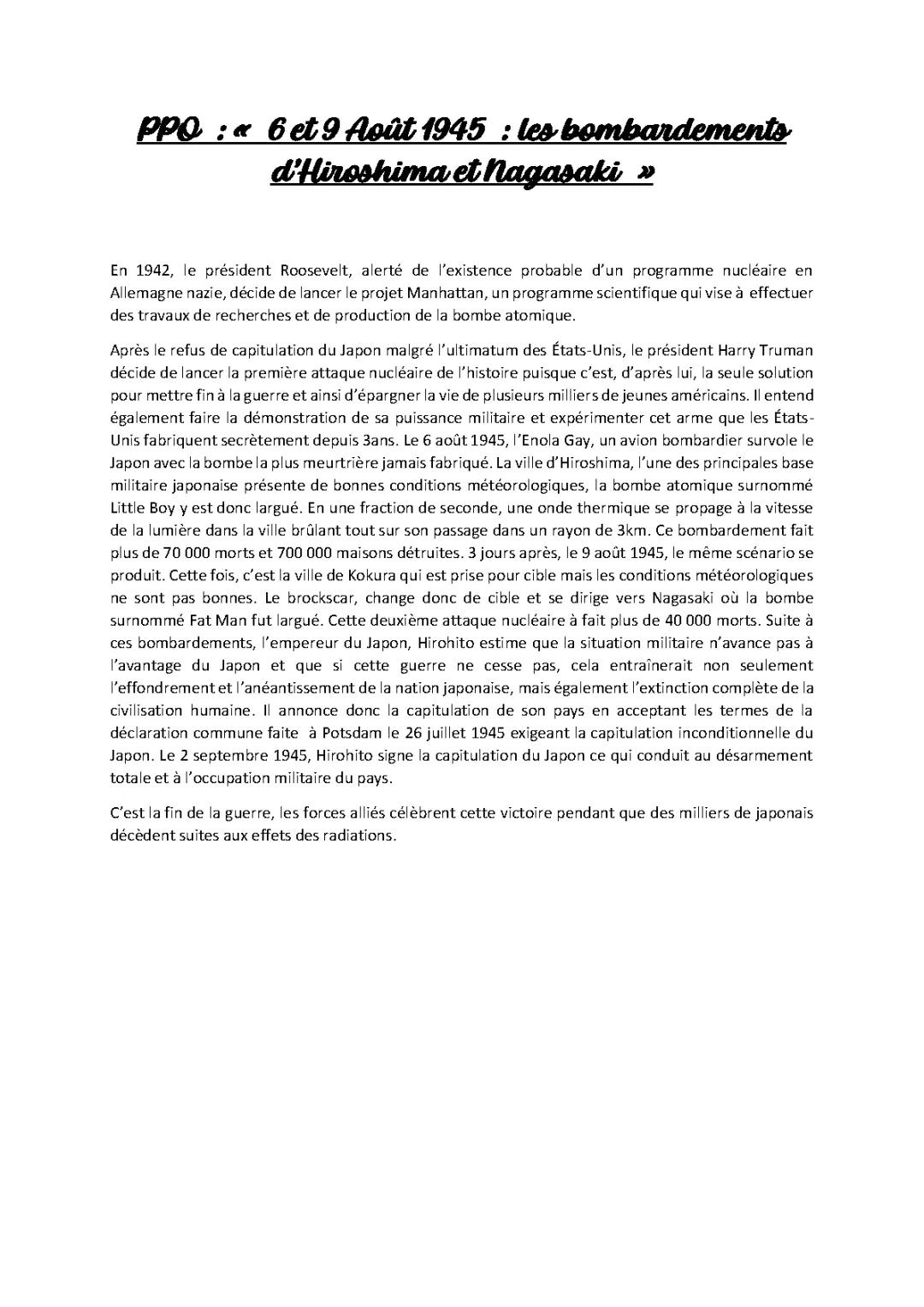 Pourquoi et comment Hiroshima et Nagasaki ont été bombardées en 1945