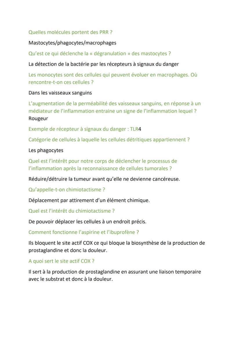 Immunologie Partie 2:
Définitions :
Cellules dendritiques : Les cellules dendritiques sont des cellules sentinelles du
système immunitaire i