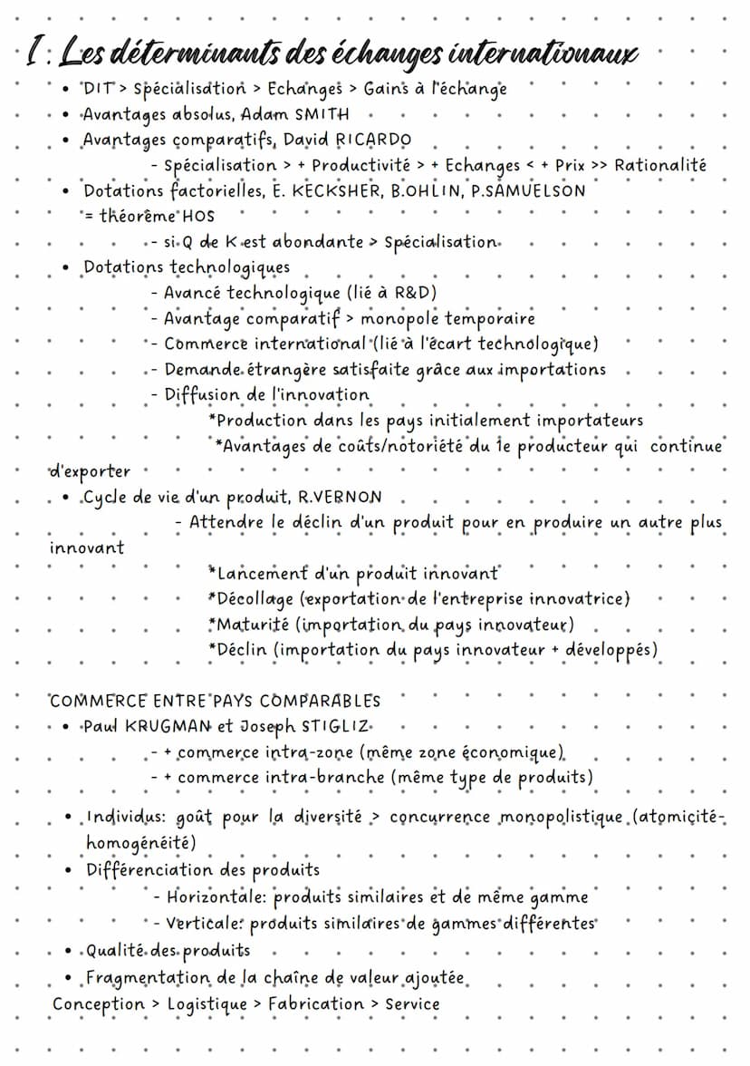 Les fondements de commerce
international et l'internationlisation
de la production
Definitions
• Commerce international: ensemble des flux m