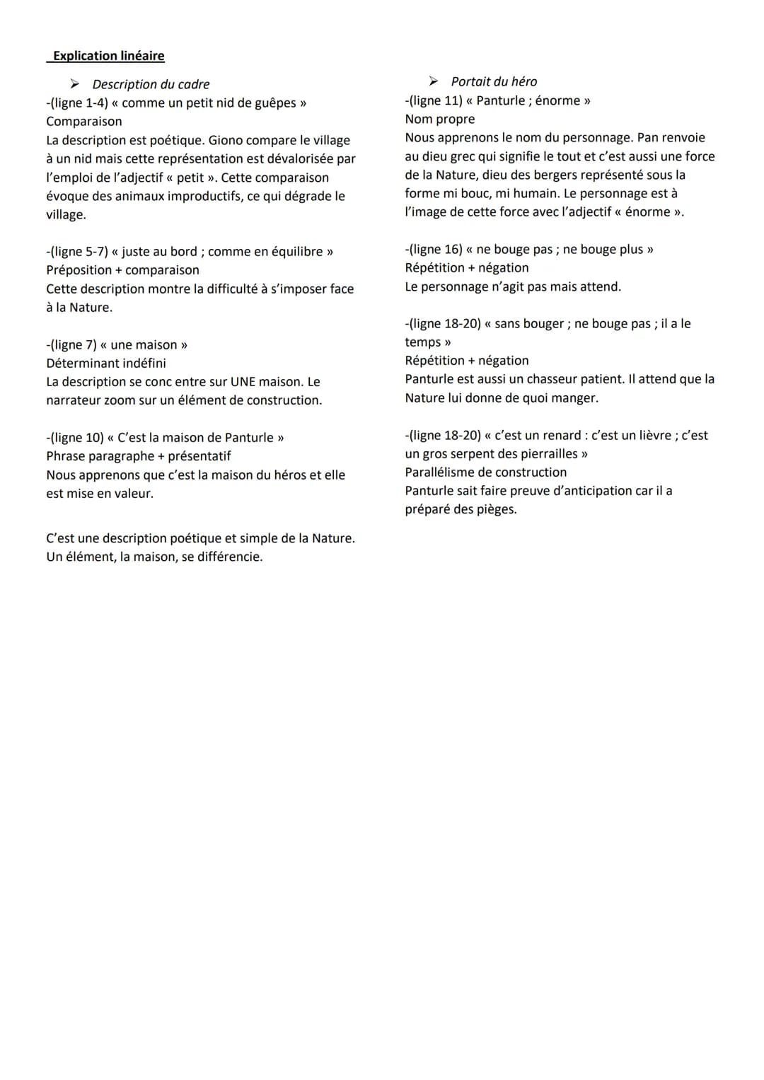 << Regain » de Jean Giono
Texte 10: célébration d'un monde naturel
Support: extrait « Regain » de Jean Giono
➜ Comment Jean Giono célèbre le