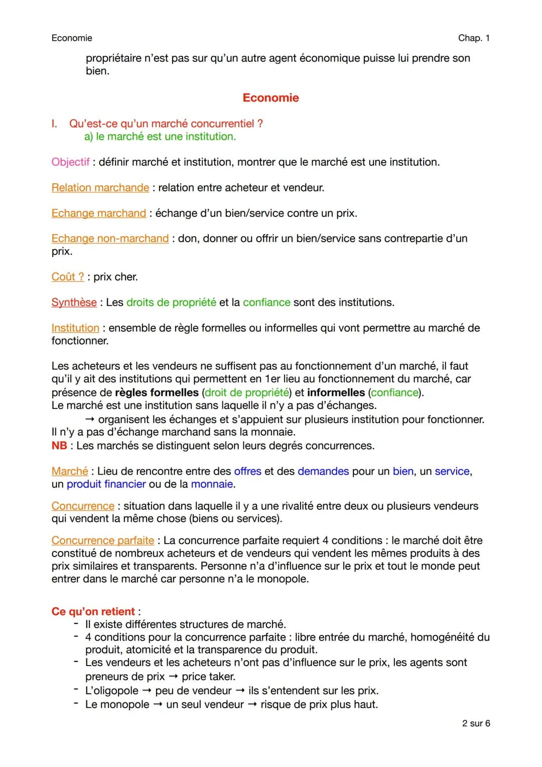 Economie
COMMENT UN MARCHÉ CONCURRENTIEL FONCTIONNE-T-IL ?
5.
Chap. 1
Activité 1 : Le marché des smartphones
2.
1. Moins de production à l'é