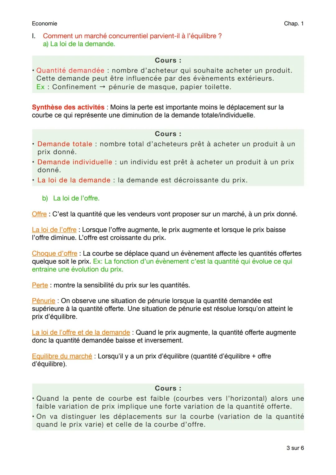 Economie
COMMENT UN MARCHÉ CONCURRENTIEL FONCTIONNE-T-IL ?
5.
Chap. 1
Activité 1 : Le marché des smartphones
2.
1. Moins de production à l'é