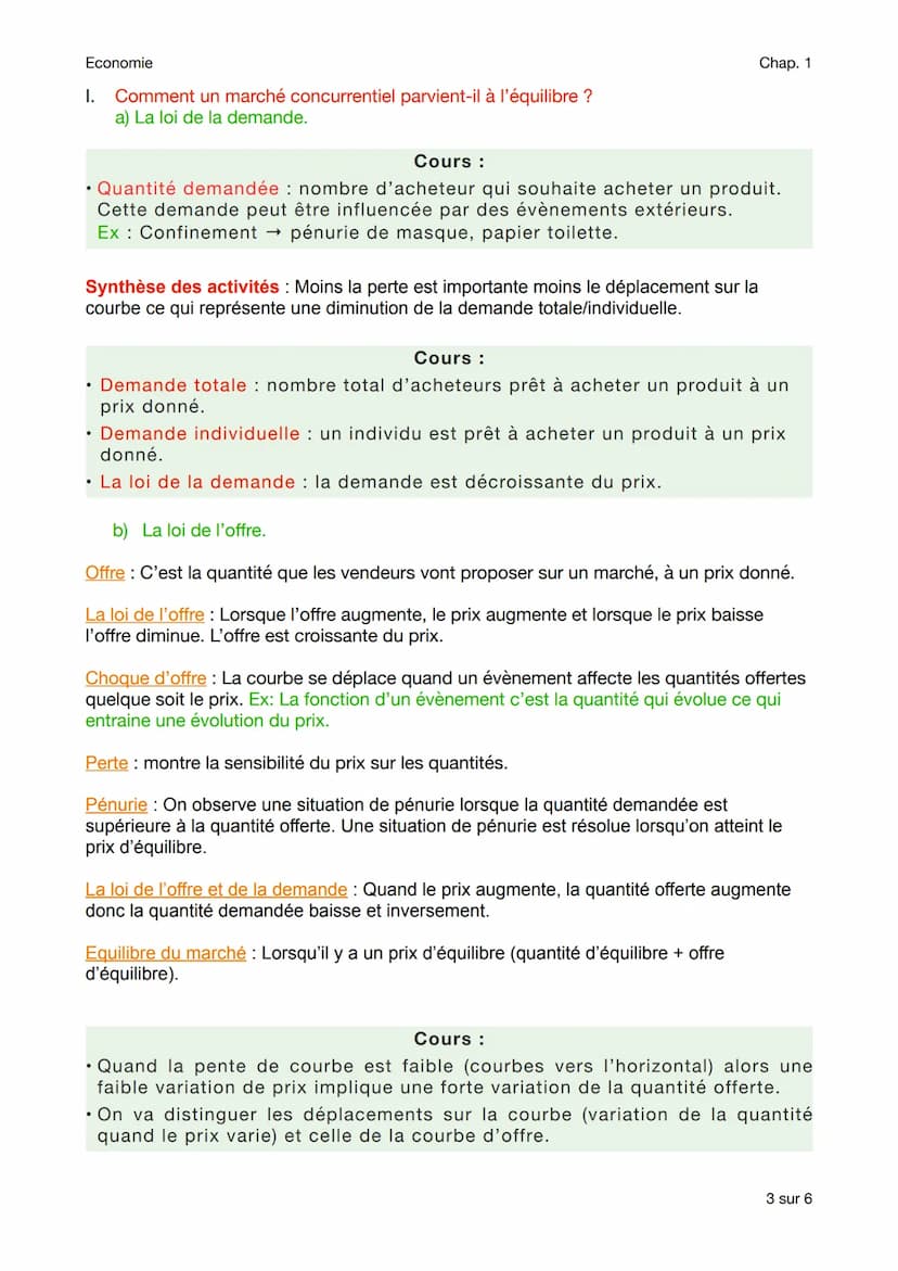 Economie
COMMENT UN MARCHÉ CONCURRENTIEL FONCTIONNE-T-IL ?
5.
Chap. 1
Activité 1 : Le marché des smartphones
2.
1. Moins de production à l'é
