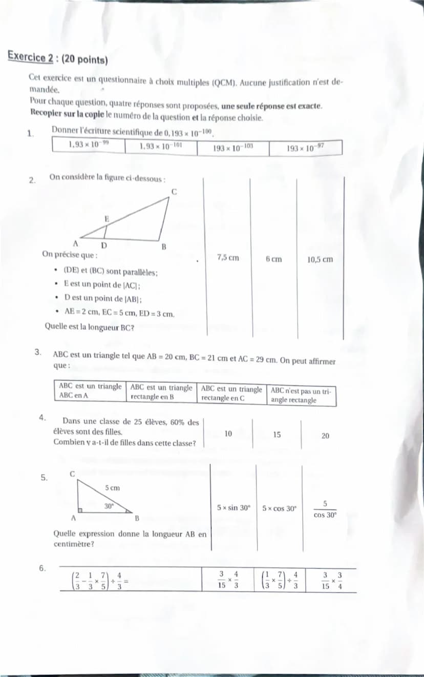 --- OCR Start ---
DIPLÔME NATIONAL DU BREVET
MATHÉMATIQUES
Série générale
Durée de l'épreuve: 2 h 00
100 points
Matériel autorisé
L'usage de