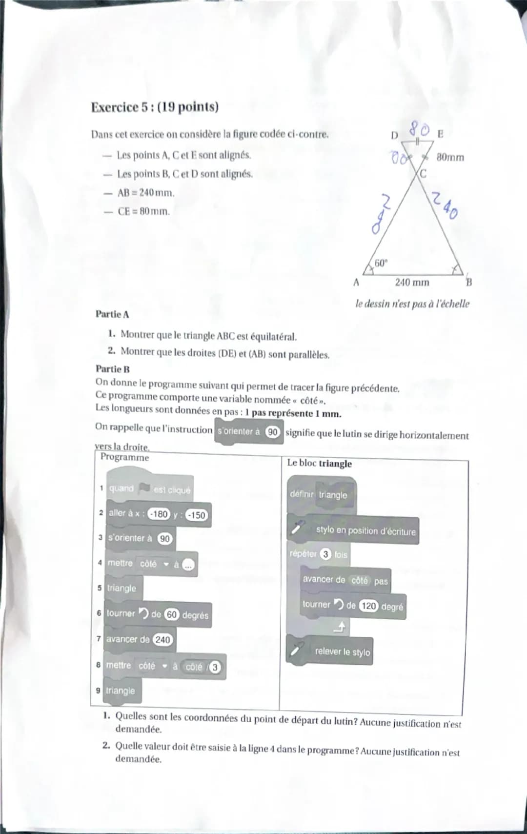 --- OCR Start ---
DIPLÔME NATIONAL DU BREVET
MATHÉMATIQUES
Série générale
Durée de l'épreuve: 2 h 00
100 points
Matériel autorisé
L'usage de