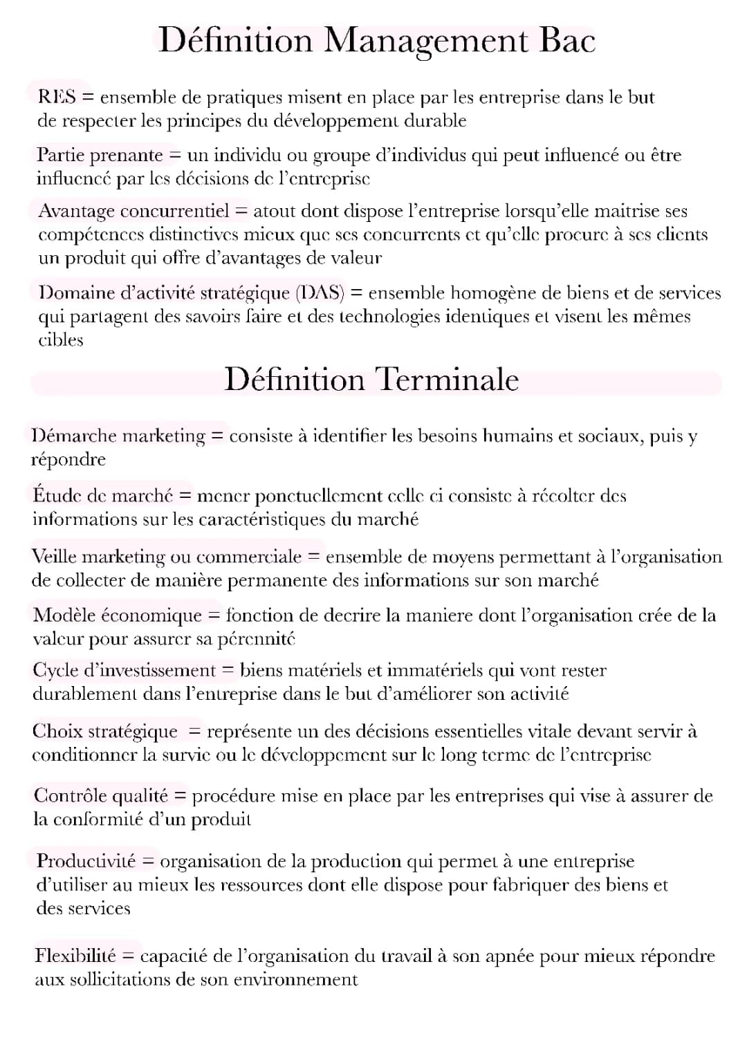 Définition du management durable et responsable pour le bac