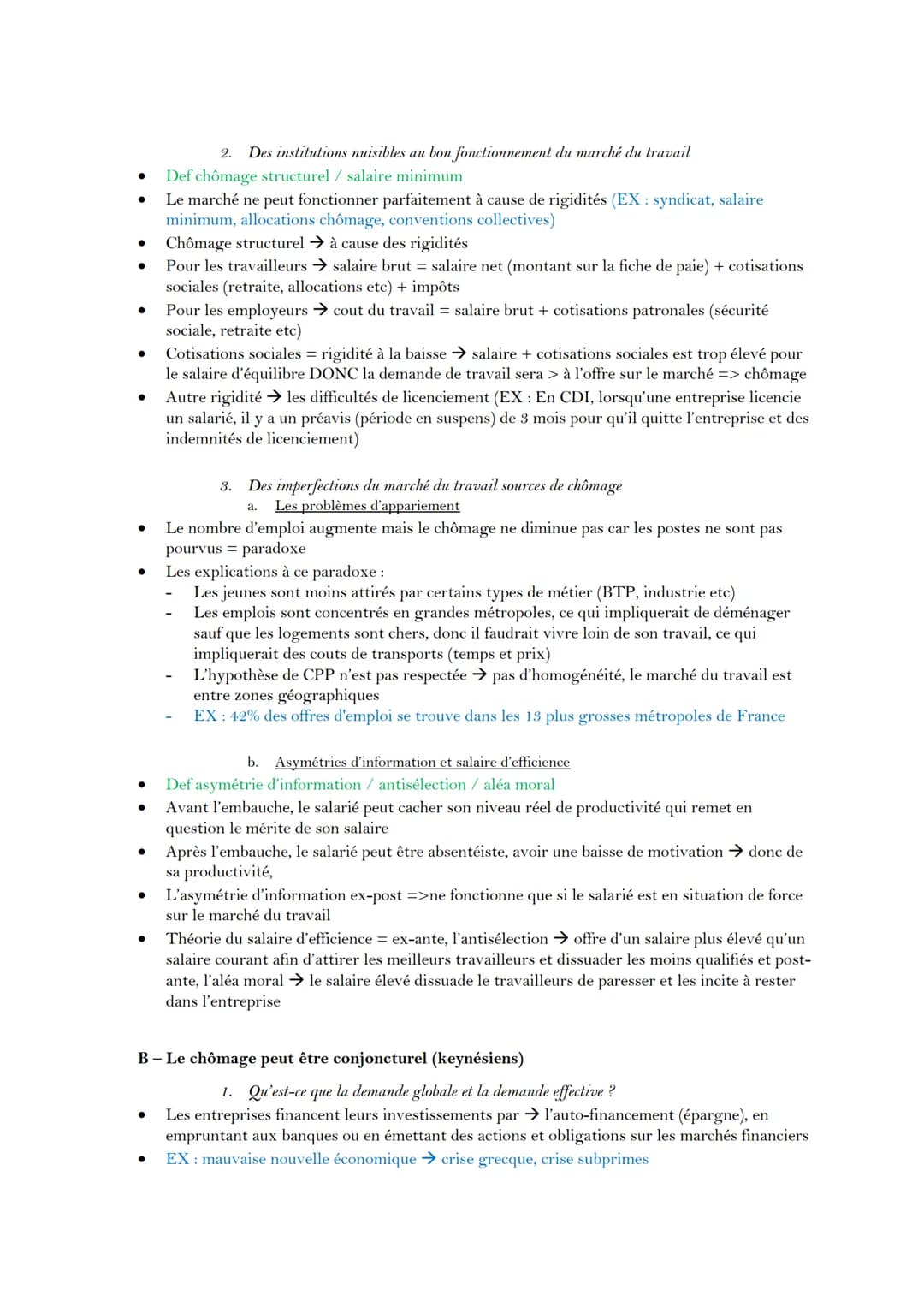 Introduction : définition et mesure du chômage
Def chômage /sous-emploi / halo du chômage
Travail peut ne pas être déclaré et rémunéré (EX: 