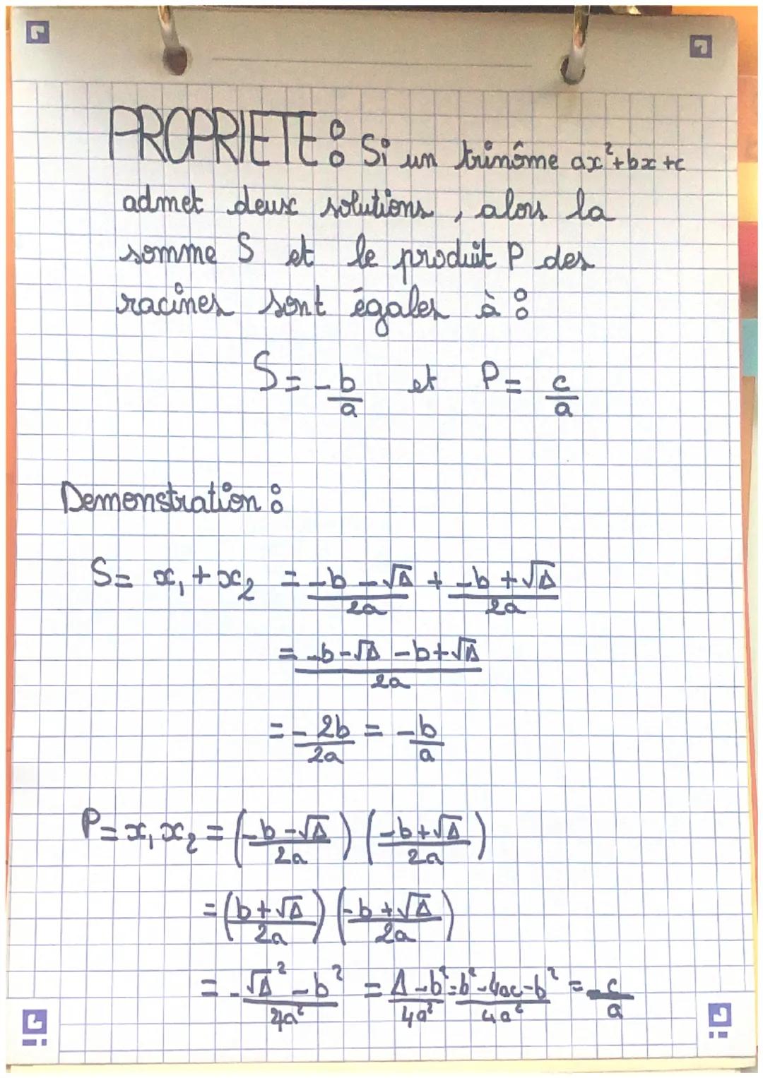 MATHEMATIQUES SPE

Second degré
Chap
1
DEFINITION: Une fonction polynéme
est definie: de la degré L
$f(x) = a x^2 + bx + c$
avec $a \neq 0$
