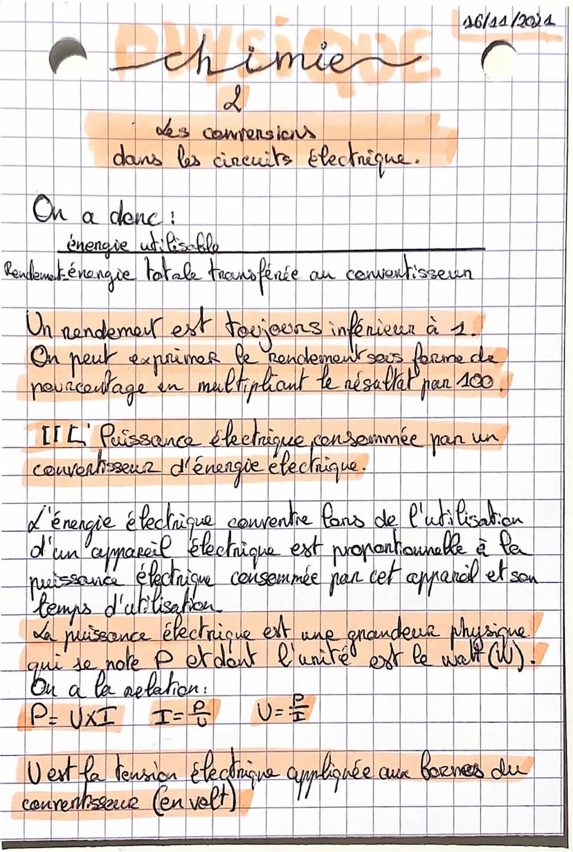 C
chimie
des conversions,
dans les circuits électrique
-15 Représenter la chaîne de conversions
énergélique à l'aide schéma!
Légende
Réserve