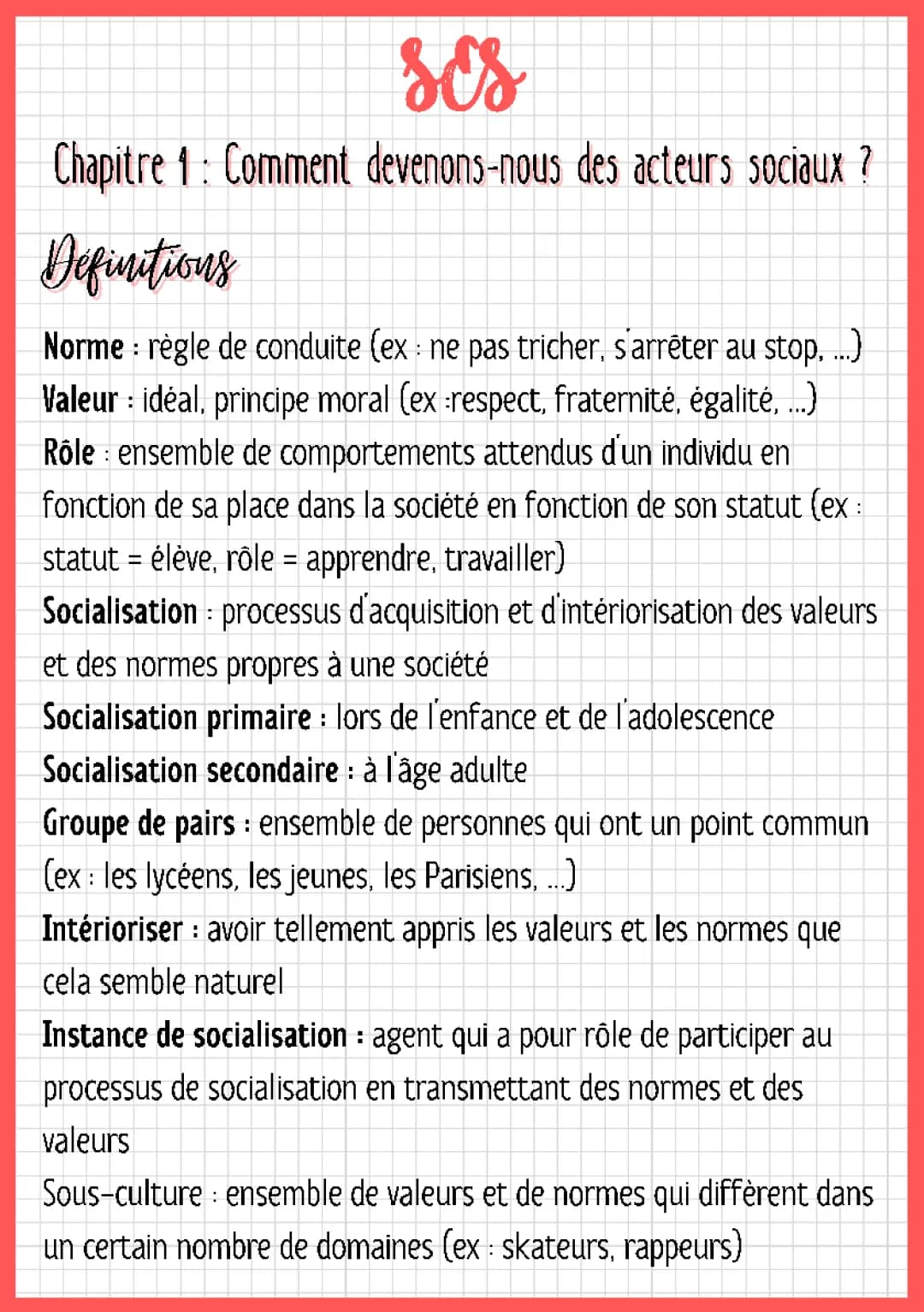 Comment devenons-nous des acteurs sociaux ? Quizz, Contrôle corrigé, et PDF