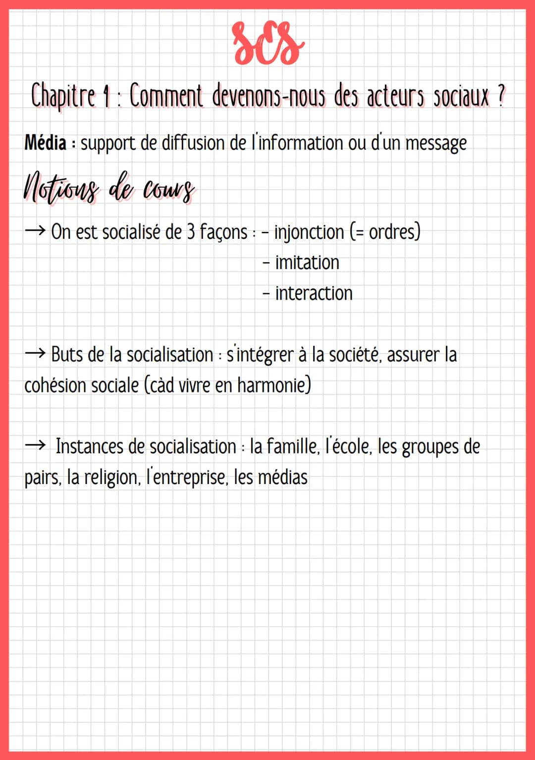 Comment devenons-nous des acteurs sociaux ? Quizz, Contrôle corrigé, et PDF