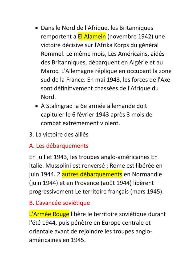 Histoire-Géographie
Fiche de Révision
1. Les victoires éclairs de l'Allemagne :
A. L'élimination de la Pologne et la drôle de guerre
• Le 1e
