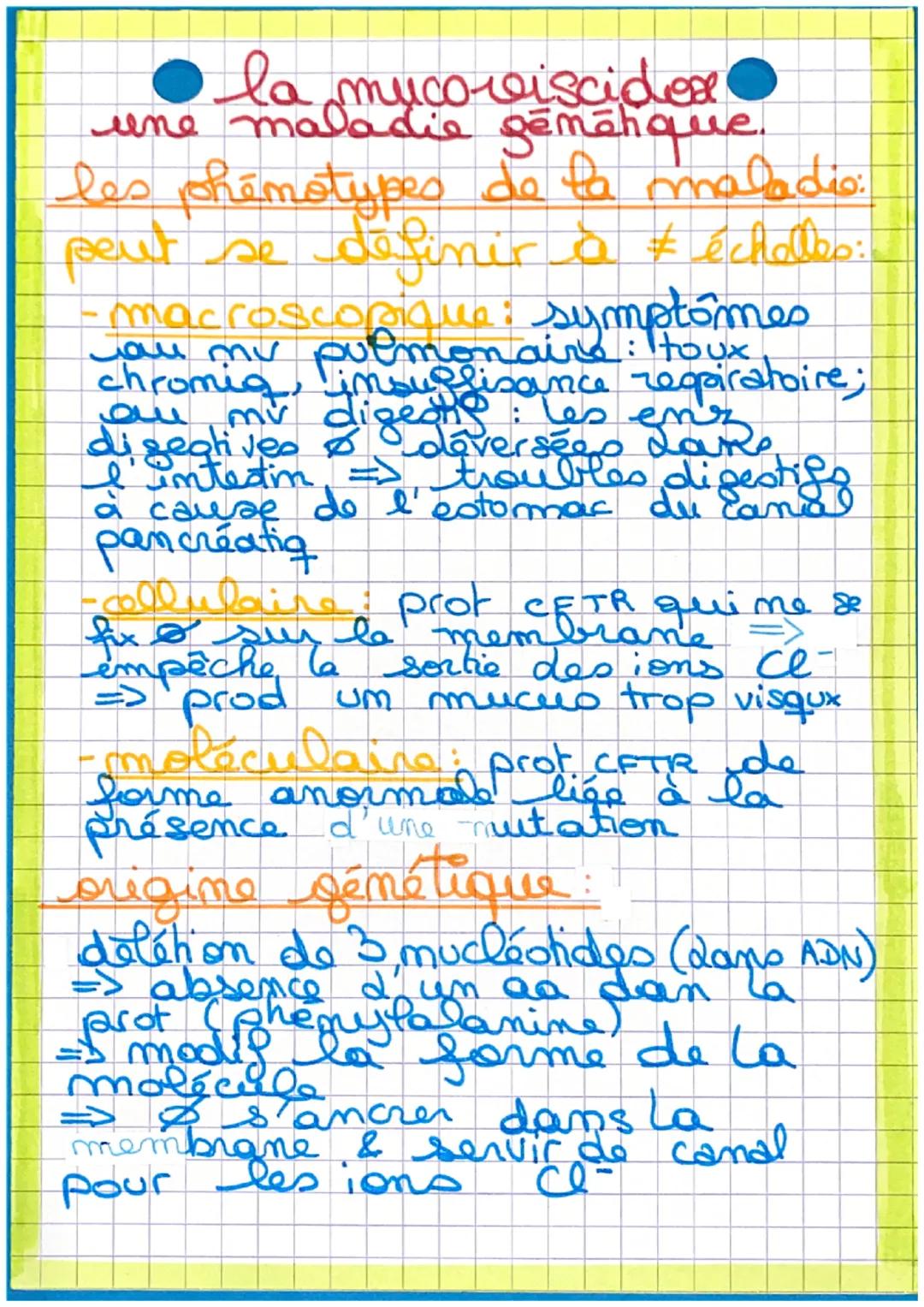 - la mucoviscidox
une maladie géméhque.
les phenotypes de la maladio:
peut se definir à ≠ échelles:
-macroscopique: symptômes
su
toux
chromi