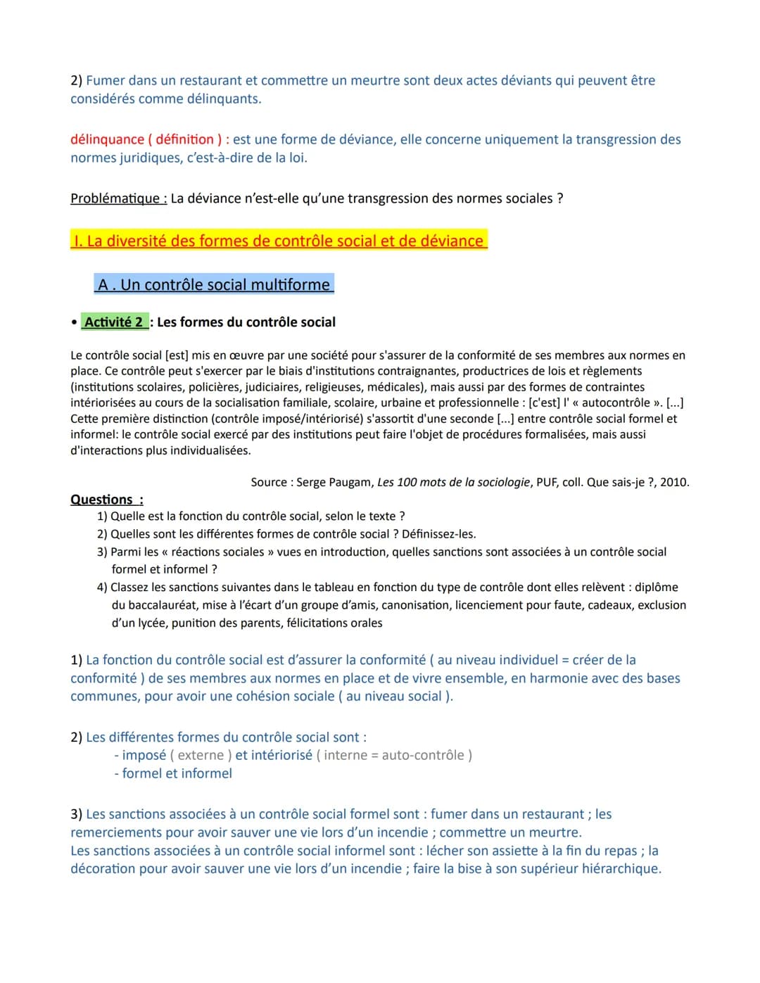 Chapitre 5 - Quels sont les processus sociaux qui contribuent à la déviance ?
Introduction : Découvrir les notions introductrices au chapitr