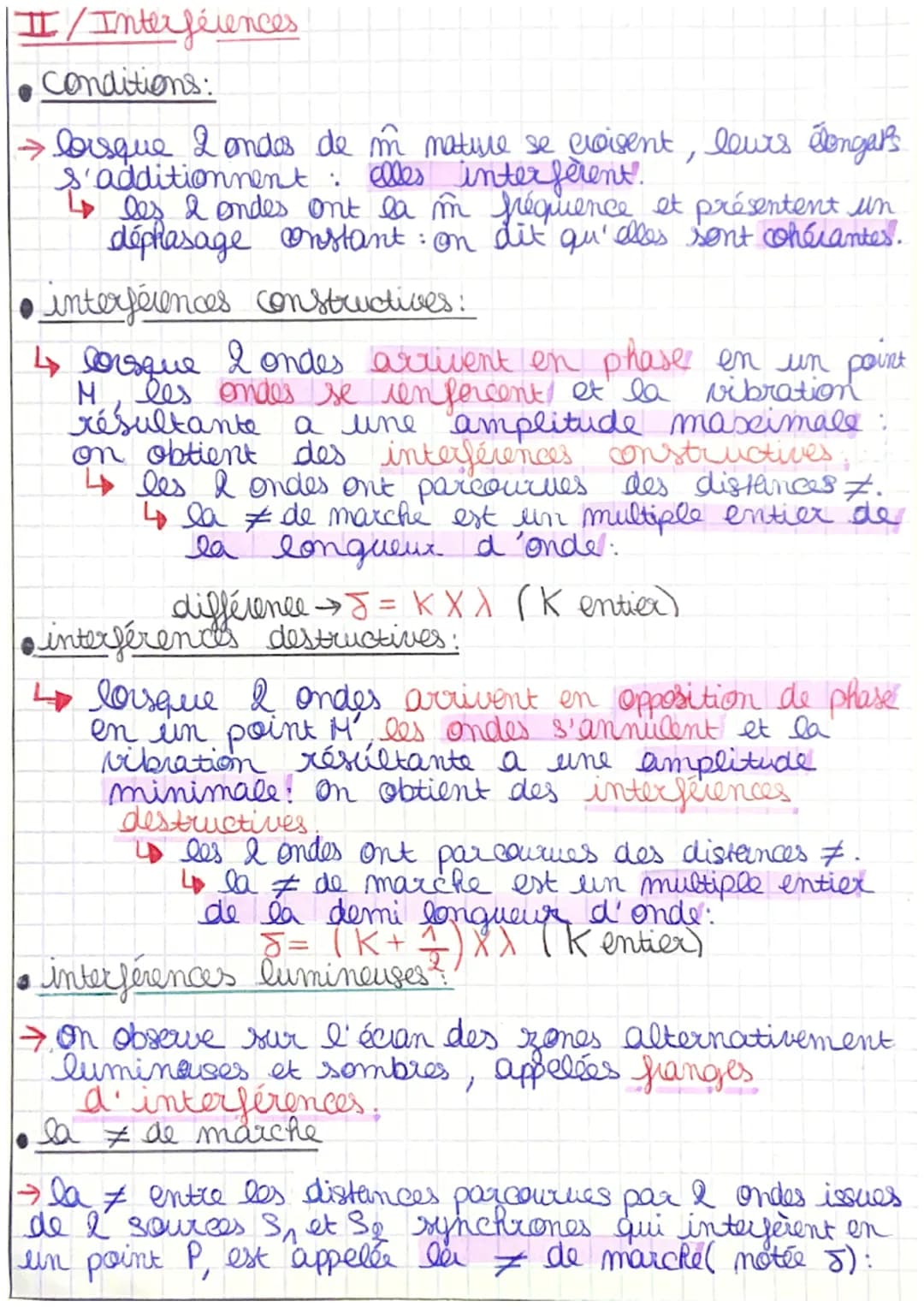 Chap. 7
I/Diffraction
→ C'est une propriété des ondes que se manifeste par
un étalement des directions de propagation de
I'onde lorsque cell