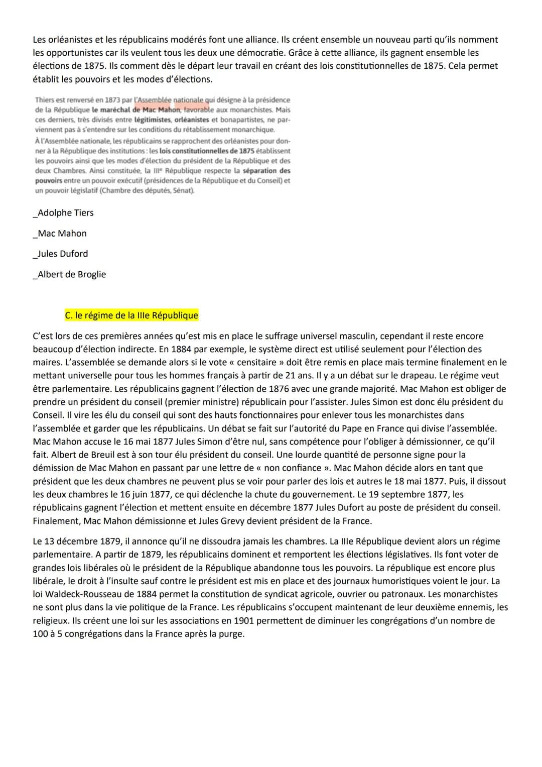 LA TROISIÈME RÉPUBLIQUE AVANT 1914,
UN RÉGIME POLITIQUE ET UN EMPIRE COLONIAL
Introduction
Durant l'été 1870, la France est en guerre contre