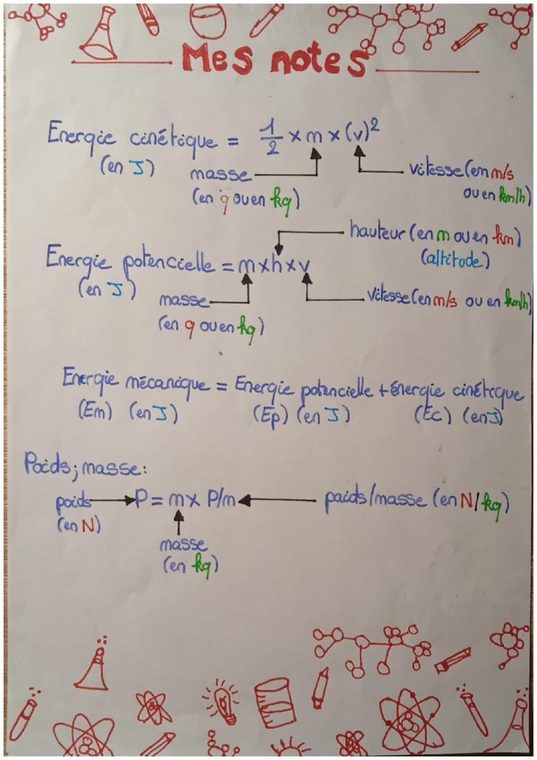 80
8°
Mes notes
acide < neutre <basique
↓
7
H+> OH- H-OH-
یا
>7
OH->H+
Puissance:
puissance P= UXI-Intencité (en A)
(en W)
0
Tension (env)
●