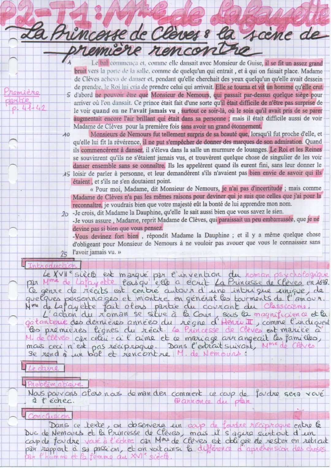 Analyse linéaire : La rencontre au bal dans La Princesse de Clèves