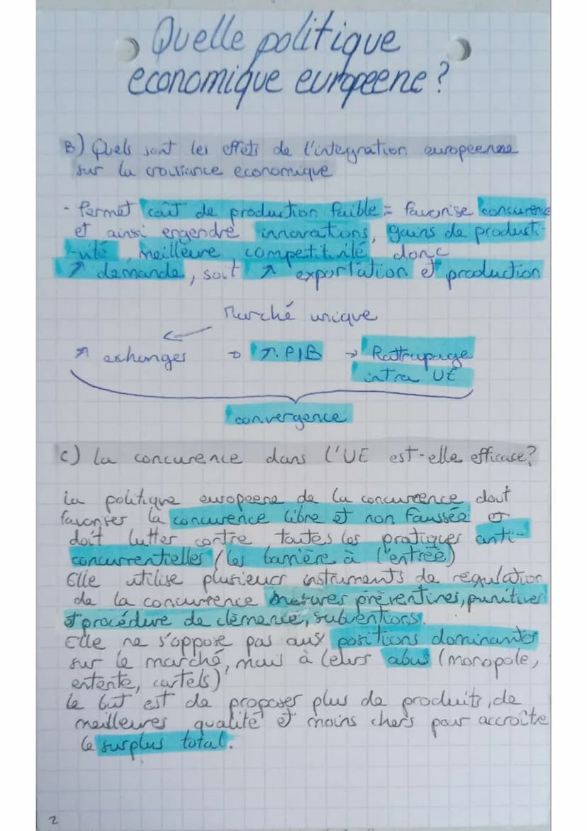 4
Quelles politique econo
mique dans le cadre
europeen?
A) Le processus d'integration europeène
Après la Seconde querre mondiale, le gouvene