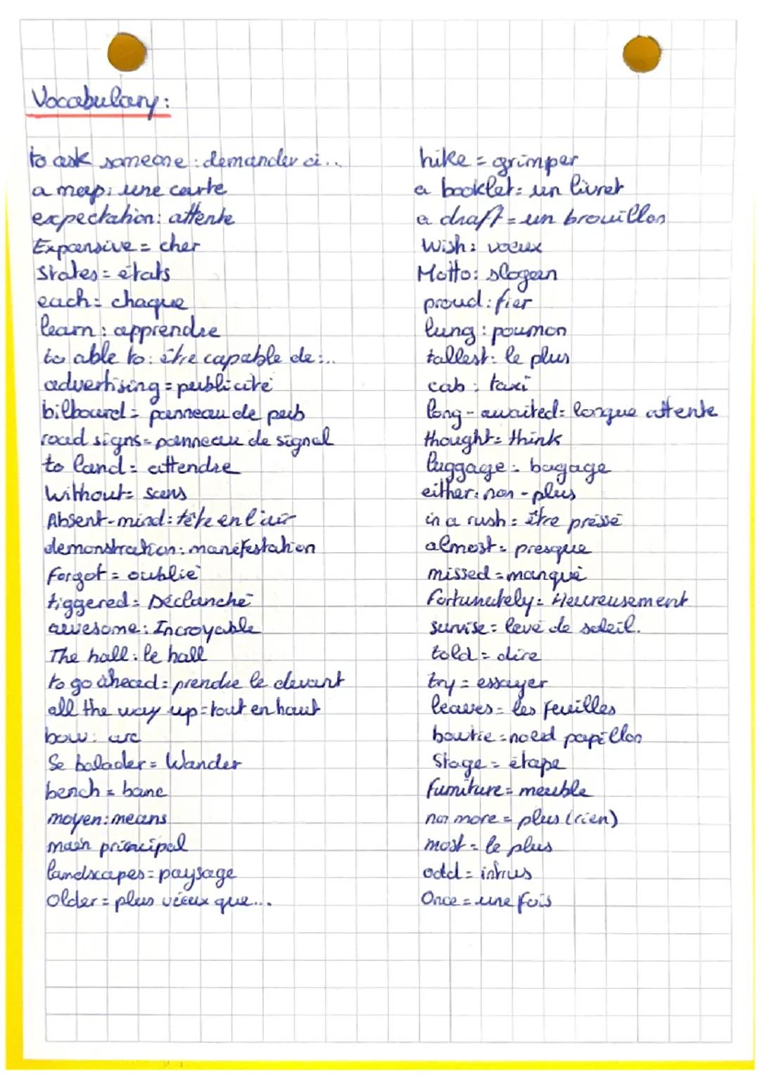 Vocabulary!
Poll = sondage
ENGLISH
•Vocabulary •
=
looking fenwed-awar häte
evenly split: separation parfaite
mean signific
Sick=malacle
chi