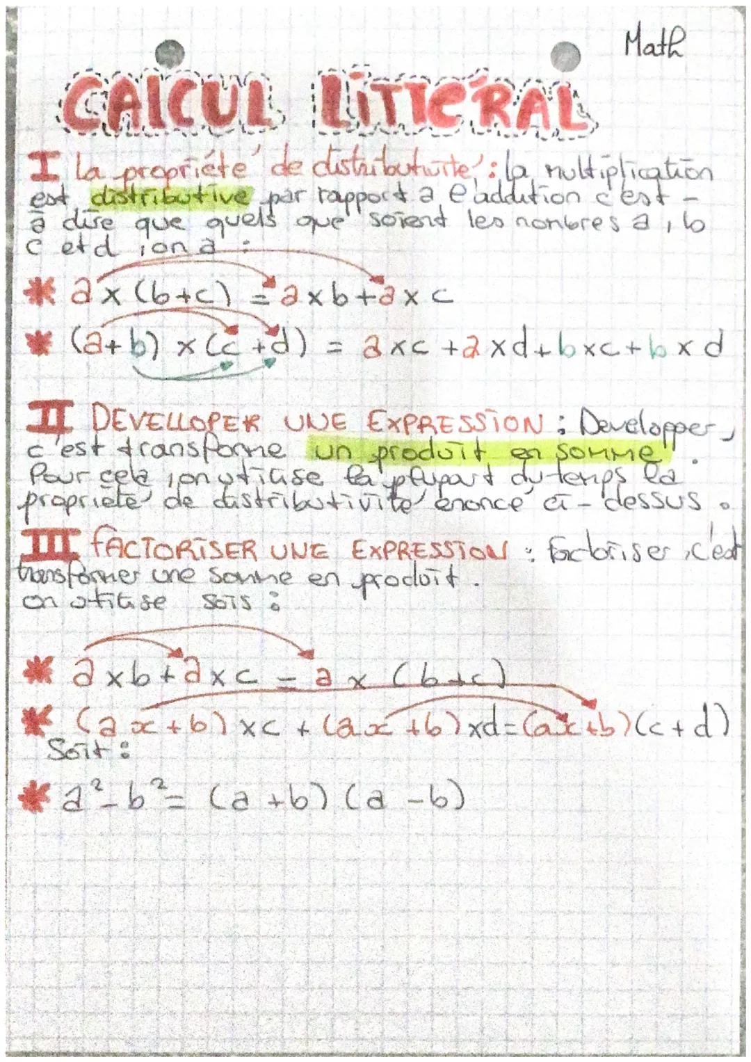 # CALCUL LITTERAL:

→→→Réduire une expression Littéral

A=5a+3bc B = 5x-3-00
A=8
B=4x-3
car (1)

C=4x+22
12
On doit
sregnouper
les dernes
de