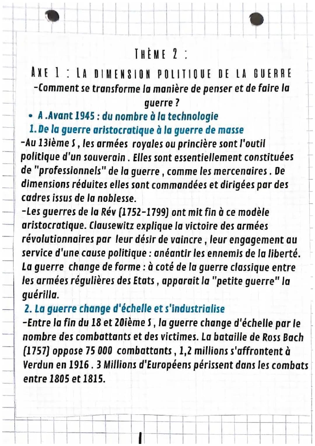 fiche de révision hggsp, sur guerre et paix 
