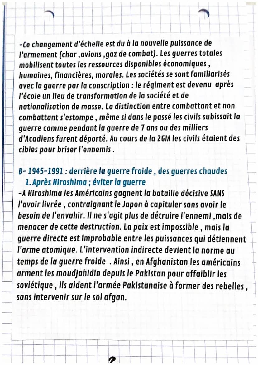 THEME 2:
AXE 1 LA DIMENSION POLITIQUE DE LA GUERRE
-Comment se transforme la manière de penser et de faire la
guerre ?
• A.Avant 1945: du no