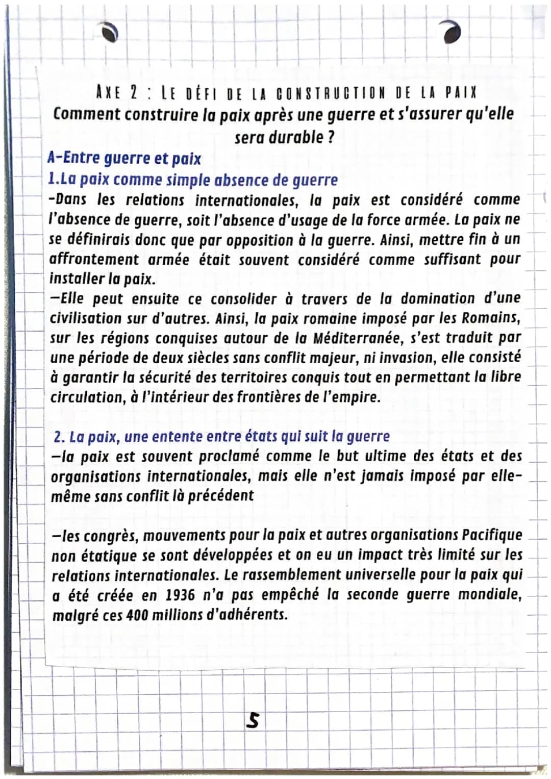 THEME 2:
AXE 1 LA DIMENSION POLITIQUE DE LA GUERRE
-Comment se transforme la manière de penser et de faire la
guerre ?
• A.Avant 1945: du no
