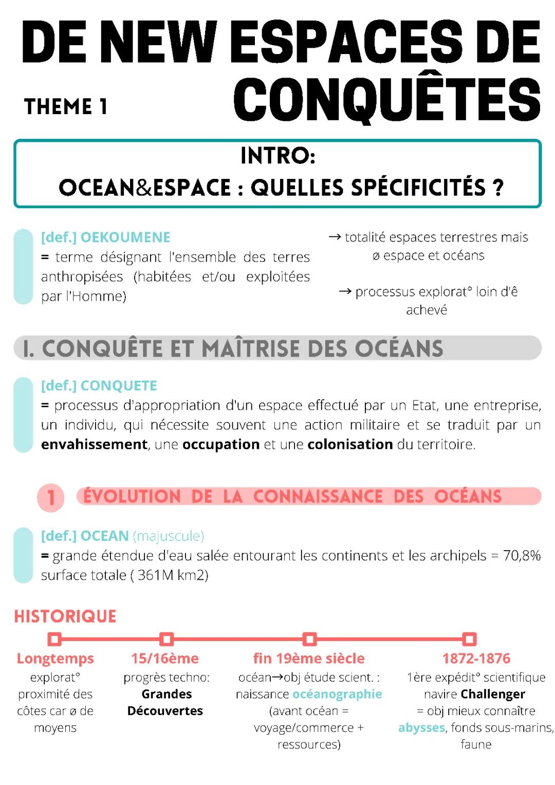 De nouveaux espaces de conquête HGGSP cours PDF : Les enjeux des mers et des océans