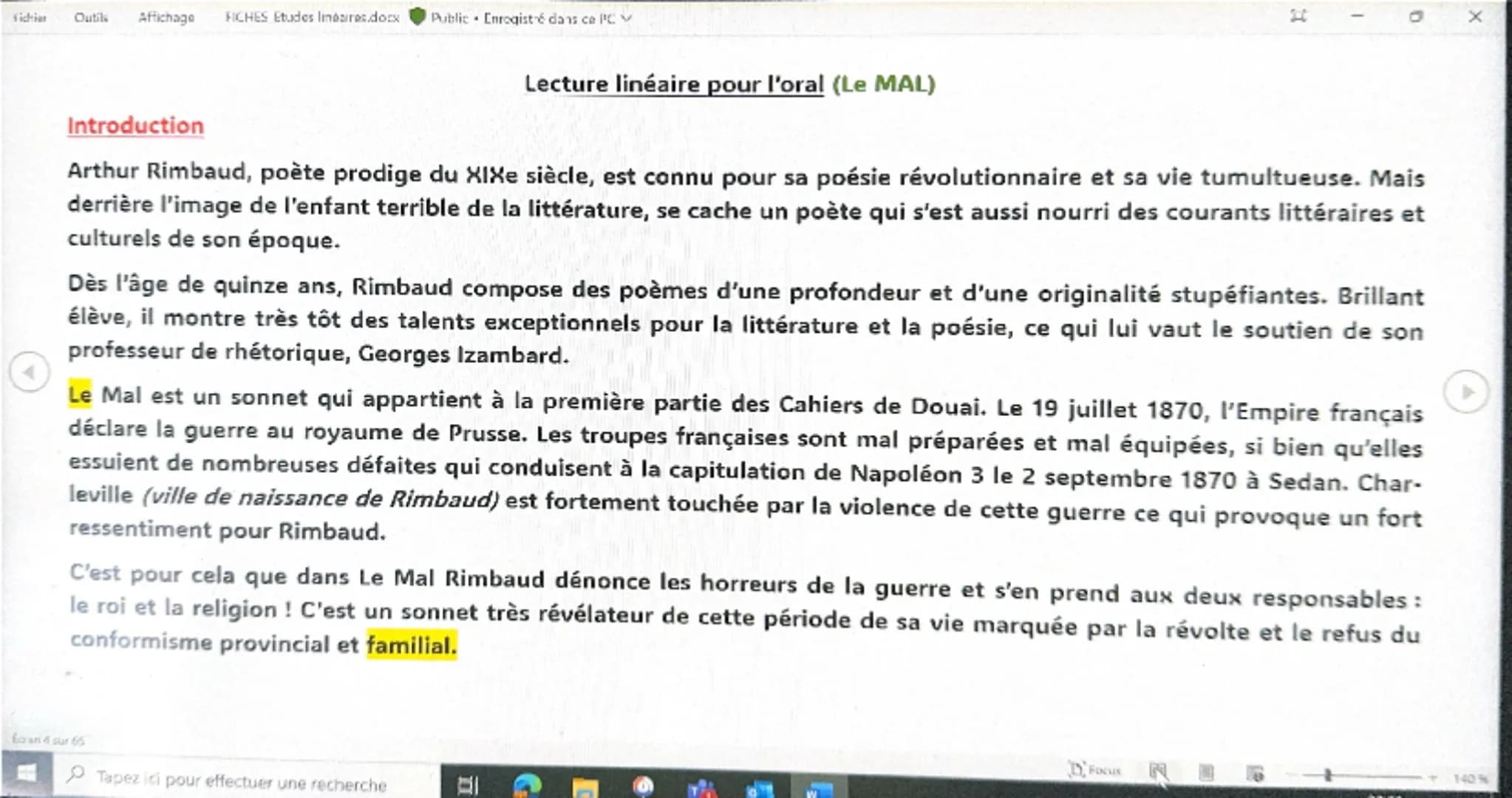 # Vichiar
# Outils
# Affichage
# FICHES Etudes linéaires.docx
# Public Enregistré dans ce I'CV

# Introduction
# Lecture linéaire pour l'ora