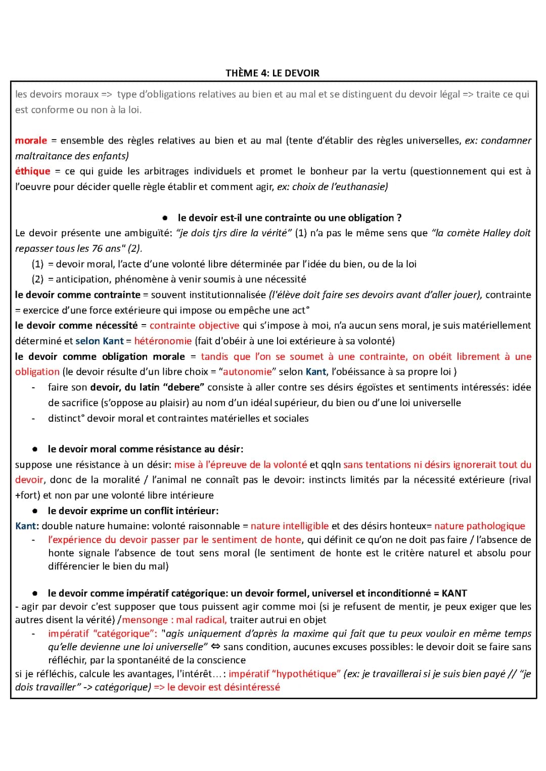 Apprends le Devoir Moral et Kant: Exemples et Définitions Simples