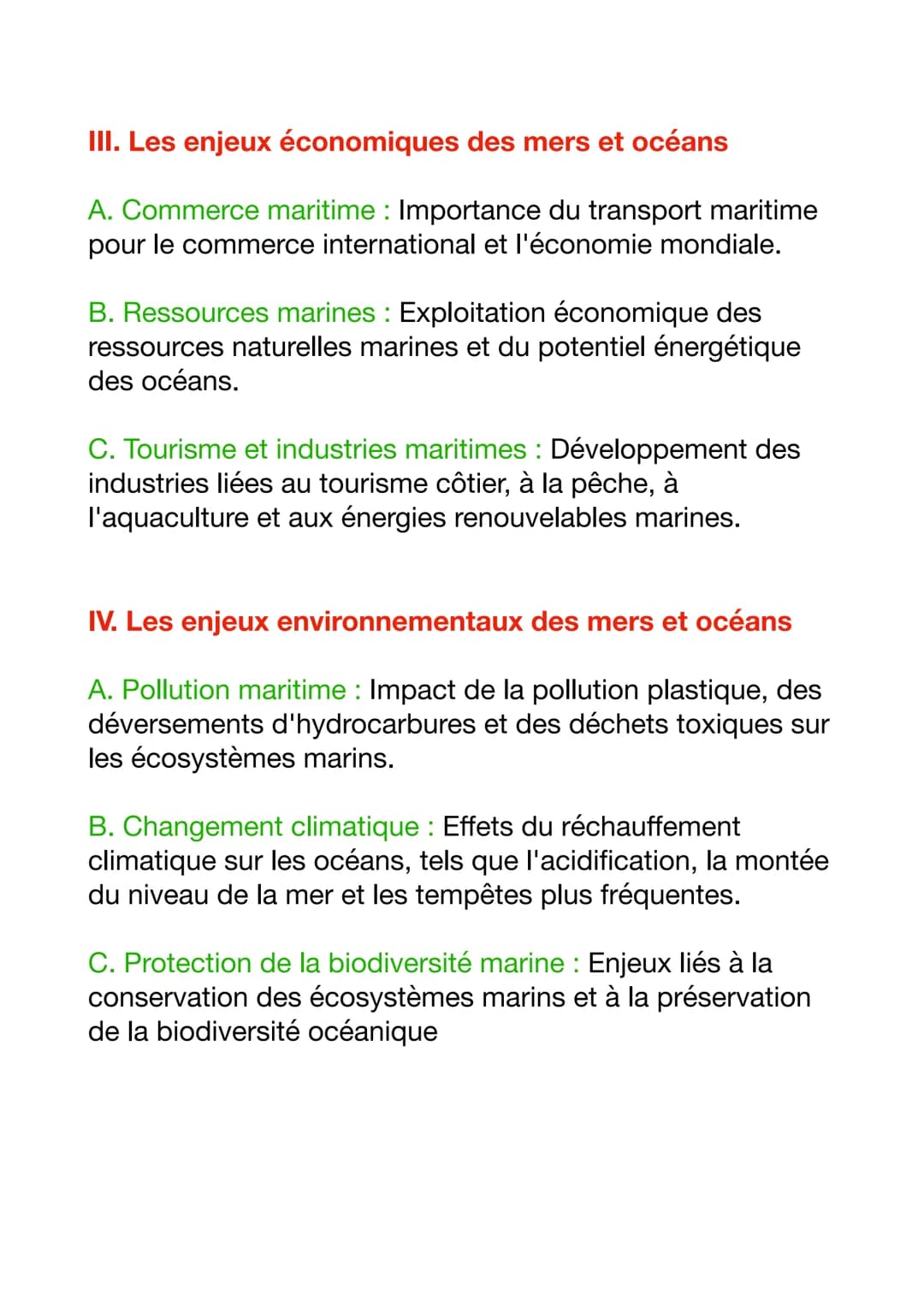 Sujet HGGSP Thème 1:
-
- Mers et océans, des espaces de l'exercice de la
puissance au XXIe siècle.
I. Les enjeux géopolitiques des mers et o