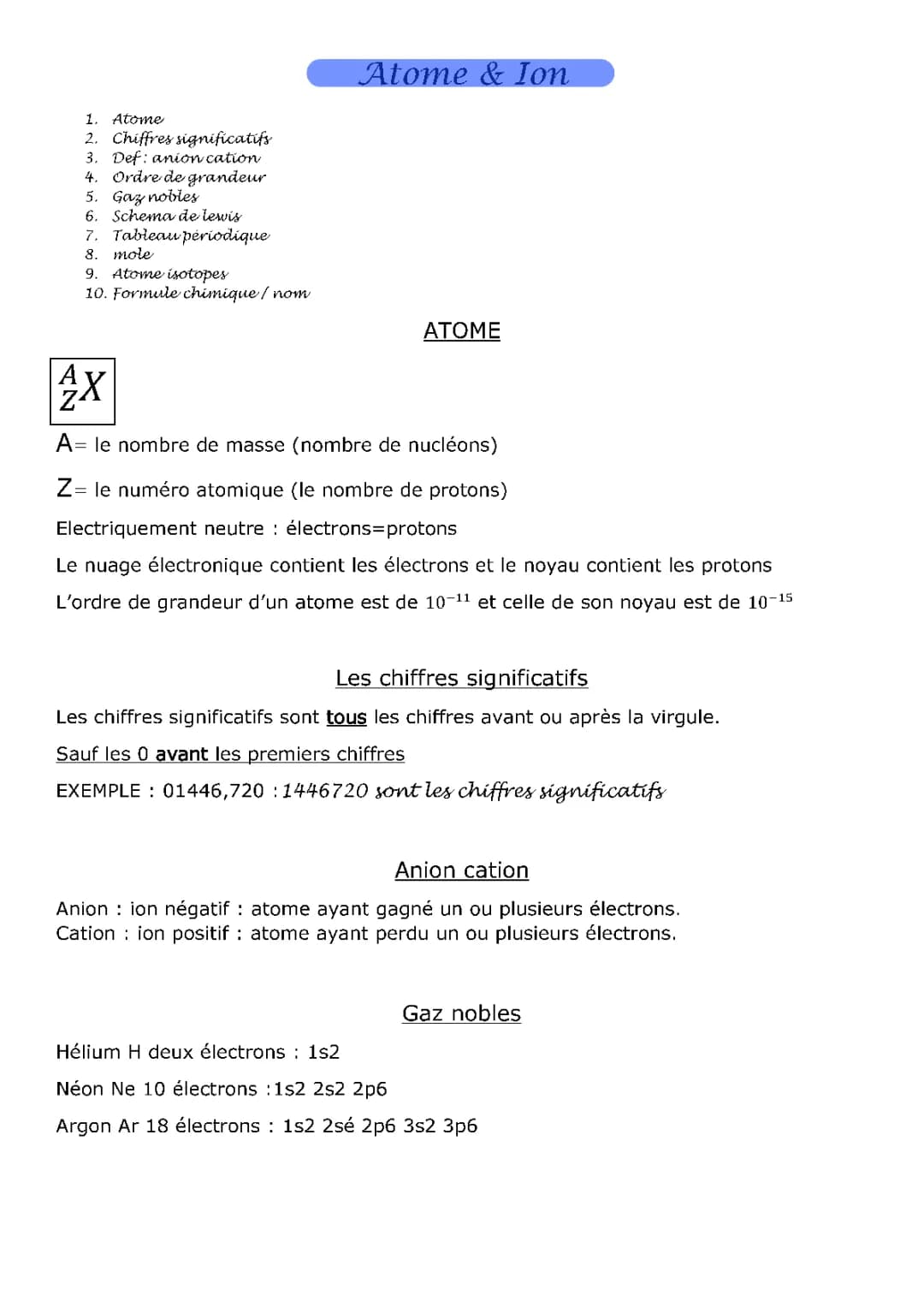 atome et ions