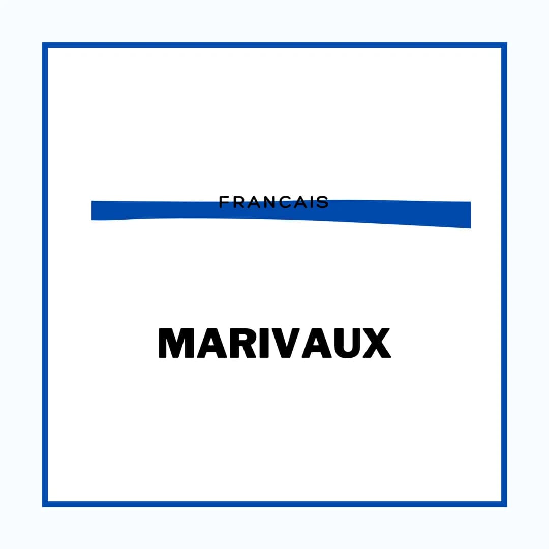 FRANCAIS
MARIVAUX MARIVAUX
1688-1763
écrivain, journaliste, dramaturge
et romancier du 17/18ème siècle
Il participe au développement du mouv