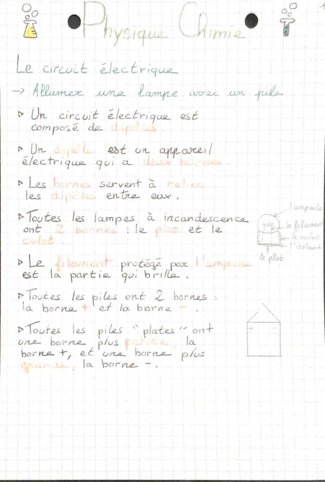 Comment allumer une lampe avec une pile et un circuit électrique simple