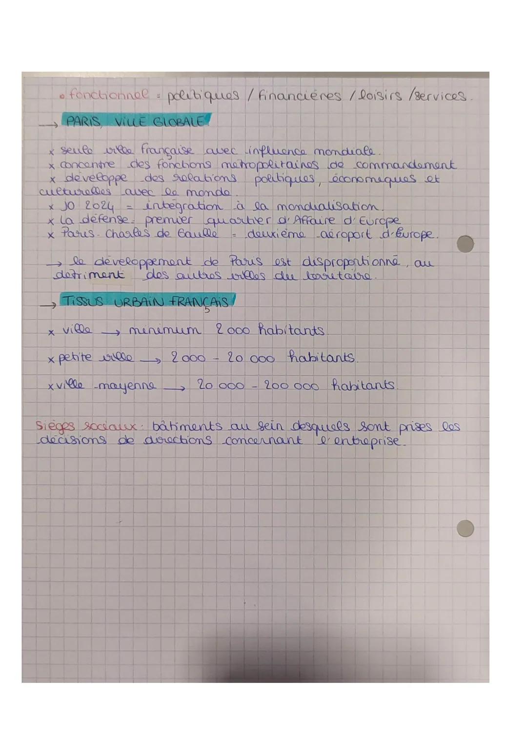 • métropole ensemble urbain de grande importance qui
exerce des fonctions de commandements, d'organisation
d'impulsion sur une région.
et
mé